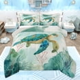 thumbnail image 1 of Homewish Turquoise Sea Turtle Bedding Comforter Set, Watercolor Ink Coral Twin Comforter Sets, Teens Kids Boys Girls Reversible Bedding Set, Breathable Home Decor, 2 Pieces, 1 of 9