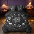 thumbnail image 1 of Homewish Twelve Constellations Twin Bedding, Boho Astrology Horoscope Bedding Comforter Set, Black Reversible 7pcs, 1 of 7
