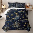 thumbnail image 1 of Homewish Univers Moon Sun Twin Quilt Set, Psychedelic Stars Twin Coverlet Set, 2-Piece 1 Bedspread and 1 Pillowcase, 1 of 7