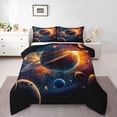 thumbnail image 1 of Homewish Universe Galaxy Bedding Comforter Set 2pcs for Boys Girls,Cosmos Planet Twin Comforter Sets Microfiber,Psychedelic Starry Sky Breathable Bedding Set,Luxury Bedroom Decor,Reversible, 1 of 8