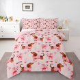 thumbnail image 1 of Homewish Valentine Dachshund Queen Comforter Set,Cute Dog Comforter Sets Queen,Pink,Pink Reversible,3 Pieces,1 Comforter and 2 Pillowcases, 1 of 7