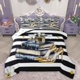 thumbnail image 1 of Homewish Valentine's Day Full Size Comforter Sets 3-Piece for Female Men Adults,Pink Fashion High Heels Bedding Comforter Set,Geometric Stripes Lightweight Bedding Sets,Breathable Home Decor, 1 of 8