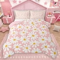 thumbnail image 1 of Homewish Vibrant Pink Flower Bedding Comforter Set for Kid, Groovy Daisy Floral Twin Comforter Sets, Kawaii Cartoon Theme Reversible Bedding Set, Microfiber Bedroom Decor, 2-Piece, 1 of 8