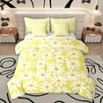 thumbnail image 1 of Homewish Vibrant Yellow Flower Bedding Comforter Set 7pcs for Kid, Groovy Daisy Floral King Bedding Sets, Kawaii Cartoon Theme Reversible Bed Sheets, Super Cozy Room Decor, 1 of 7