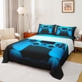 thumbnail image 1 of Homewish Video Game 4pcs Bed Sheets for Female Men Adults,Gamer Gamepads King Sheets,Black Blue Super Cozy Sheet Set,Microfiber Bedroom Decor, 1 of 7