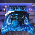 thumbnail image 1 of Homewish Video Game Bedding Comforter Set 2pcs for Kids Children Teens,Abstract Gamepads Twin Comforter Sets Microfiber,Gradient Ombre Breathable Bedding Set,Ultra Soft Home Decor,Reversible, 1 of 8