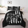 thumbnail image 1 of Homewish Video Game Full Size Comforter Sets 3-Piece for Female Men Adults,USA Flag Bedding Comforter Set,Retro Vintage Gamepads Lightweight Bedding Sets,Microfiber Bedroom Decor,Reversible, 1 of 8