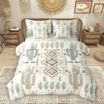 Homewish Vintage Aztec Boho 7-Piece Twin Bedding Sets,Rustic Farmhouse Cabin Bedding Comforter Set,Bohemain Tribal Sheet Sets For Adults,Luxury Bedroom Decor Reversible