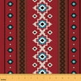 thumbnail image 1 of Homewish Vintage Aztec Geometric Fabric by the Yard 3 Yard,Rustic Farmhouse Cabin Sewing Fabric,Red Cyan Room Decor Fabric by the Yard For Adults,Luxury Bedroom Decor, 1 of 6