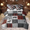 thumbnail image 1 of Homewish Vintage Boho Tribal 7pcs Bedding Comforter Set,Rustic Western Farmhouse Queen Bedding Sets,Wild Bear Elk Queen Sheet Sets For Men Women,Super Cozy Room Decor Reversible, 1 of 8
