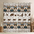 thumbnail image 1 of Homewish Vintage Boho Tribal Curtains Pack of 2 (42x84 Each),Rustic Farmhouse Cabin Curtains Blackout,Wild Bear Deer Bedroom Curtains For Boy Kids,Super Cozy Room Decor, 1 of 6