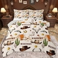 thumbnail image 1 of Homewish Vintage Bull Skull Full Size Comforter Sets,Rustic Farmhouse Cabin Bedding Comforter Set,Western Cowboy Hat Boots Bedding Sets For Men Women,Super Cozy Room Decor Reversible,3-Piece, 1 of 8