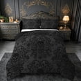 thumbnail image 1 of Homewish Vintage Damask Twin Comforter Set,Gothic Skull Black Spooky Halloween,Breathable Reversible Decor,2-Piece, 1 of 8