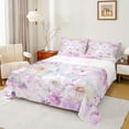 thumbnail image 1 of Homewish Vintage Flower Twin Sheet Sets,Cute Country Floral Twin Fitted Sheet,Pink Oil Painting Artistic Flat Sheet For Girl Teens,Super Cozy Room Decor,3-Piece, 1 of 7