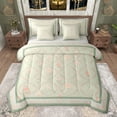 thumbnail image 1 of Homewish Vintage Flowers Twin Bedding Sets 7-Piece for Teenagers,Abstract Geometric Plaid Bedding Comforter Set Microfiber,Chic Floral Blossoms Breathable Sheet Sets,Ultra Soft Home Decor, 1 of 8
