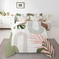 thumbnail image 1 of Homewish Vintage Geometric Striped Queen Comforter Set,Modern Minimalist Art Bedding Sets,White Pink Green Bedding Comforter Set For Men Women,Microfiber Bedroom Decor Reversible,3 Pieces, 1 of 8