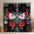 thumbnail image 1 of Homewish Vintage Gothic Moth Blackout Curtains Set of 2 (52x84 Each),Boho Bohemain Theme Window Curtains,Black Red Curtains and Drapes For Kids,Breathable Home Decor, 1 of 6