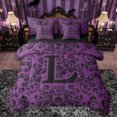 thumbnail image 1 of Homewish Vintage Hippie Damask Twin Bedding Sets 7-Piece for Women, Tribal Initial L Letter Bedding Comforter Set, Western Bohemian Reversible Sheet Sets, Lightweight Room Decor, 1 of 7