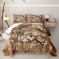 thumbnail image 1 of Homewish Vintage Labrador Retriever Quilt Full,Camo Dog Full Bedspread Sets,Brown,3pcs, 1 of 7