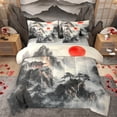 thumbnail image 1 of Homewish Vintage Landscape Painting 7-Piece Bedding Comforter Set,Modern Aesthetic King Bedding Sets,Gray Orange Bed Sheets For Men Women,Microfiber Bedroom Decor Reversible, 1 of 8