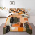 thumbnail image 1 of Homewish Vintage Oil Painting Queen Comforter Set,Retro Geometric Art Comforter Sets Queen,Orange,Reversible,3pcs,1 Comforter and 2 Pillowcases, 1 of 7