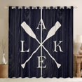 thumbnail image 1 of Homewish Vintage Paddle Black Out Curtains for Teens Boys Girls,Lake House Curtains Pack of 2 (42x63 Each),Lodge Cabin Bedroom Curtains,Luxury Bedroom Decor, 1 of 6