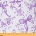 thumbnail image 1 of Homewish Vintage Plum Bowknot Fabric by the Yard 2 Yards for Girls, French Style Flower Sewing Fabric, Cartoon Bow Fabric for Sewing, Breathable Home Decor, 1 of 6
