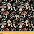 thumbnail image 1 of Homewish Vintage Red Mushroom 01, Jungle Hippie Butterfly Room Decor Fabric by the Yard, Bohemian Style Sewing Fabric, Lightweight Room Decor, 1 of 6