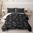 thumbnail image 1 of Homewish Vintage Skull Moth Twin Quilt Set for Boys Girls, Halloween Skeleton Hand Twin Coverlet Set, 2 Pieces, 1 of 7
