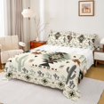 thumbnail image 1 of Homewish Vintage Western Aztec Queen Sheet Sets for Adult, Hippie Cactus Plant Flat Sheet, Rustic Farmhouse Queen Fitted Sheet, Breathable Home Decor, 4pcs, 1 of 7