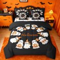 thumbnail image 1 of Homewish Warm Halloween Witch Ghost 7-Piece Twin Bedding,Pumpkin Lantern Pattern Bedding Comforter Set,Black Orange,Halloween Reversible, 1 of 8