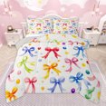thumbnail image 1 of Homewish Watercolor Bowknot Child Bedding Comforter Set, Kawaii Ribbon Bow Twin Comforter Sets, Colorful Polkadots Reversible Bedding Set, Microfiber Bedroom Decor, 2-Piece, 1 of 8