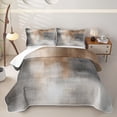 thumbnail image 1 of Homewish Watercolor Brown Gradient Quilt Full,Abstract Grunge Full Bedspread Sets,3 Pieces, 1 of 7