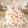 thumbnail image 1 of Homewish Watercolor Floral 7-Piece Twin Bedding Sets,Cute Daisy Flower Bedding Comforter Set,White Orange Sheet Sets For Girls Teens,Luxury Bedroom Decor Reversible, 1 of 8