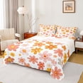 thumbnail image 1 of Homewish Watercolor Floral Twin Sheet Sets,Cute Daisy Flower Twin Fitted Sheet,White Orange Flat Sheet For Girls Teens,Luxury Bedroom Decor,3 Pieces, 1 of 7