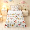 thumbnail image 1 of Homewish Watercolor Plant Mushrooms Twin Sheets,Botanical Fungi Bedding,White Red,3pcs,1 Flat Sheet,1 Fitted Sheet and 1 Pillowcase, 1 of 6