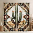 thumbnail image 1 of Homewish Western Botanical Cactus Black Out Curtains for Teens Boys Girls,Bohemian Tribal Aztec Curtains Pack of 2 (42x63 Each),Retro Vintage Bedroom Curtains,Luxury Bedroom Decor, 1 of 6