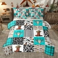 thumbnail image 1 of Homewish Western Bull Skull 7pcs Bedding Comforter Set,Rustic Southwestern Cowboy Queen Bedding Sets,Country Retro Animal Queen Sheet Sets For Girls Kids,Microfiber Bedroom Decor Reversible, 1 of 8