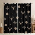 thumbnail image 1 of Homewish Western Bull Skull Curtains Pack of 2 (42x84 Each) for Teens,Black Brown Curtains Blackout,Southwestern Theme Bedroom Curtains,Super Cozy Room Decor, 1 of 6
