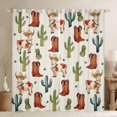 thumbnail image 1 of Homewish Western Cactus Plant Black Out Curtains, Cartoon Cowboy Cowgirl Boot Curtains Pack of 2 (42x63 Each), Teens Kids Boys Girls Bedroom Curtains, Curtains and Drapes Decor, 1 of 6