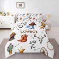 thumbnail image 1 of Homewish Western Cowboy 3-Piece Full Size Comforter Sets for Kids Children Teens,Rustic Farmhouse Bedding Comforter Set,Southwestern Theme Lightweight Bedding Sets,Super Cozy Room Decor,Reversible, 1 of 8