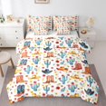 thumbnail image 1 of Homewish Western Cowboy Boots 7-Piece King Bedding,Plants Cactus King Bed in a Bag,Brown Blue,Reversible, 1 of 8
