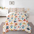 thumbnail image 1 of Homewish Western Cowboy Boots Full Size Comforter Sets,Plants Cactus Bedding Comforter Set,Brown Blue,Reversible,3-Piece,1 Comforter and 2 Pillowcases, 1 of 7