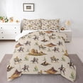 thumbnail image 1 of Homewish Western Cowboys 3 Pieces Queen Comforter Set for Adults Female Men,Botanical Cactus Ultra Soft Bedding Sets,Vintage Aesthetic Bedding Comforter Set Breathable,Super Cozy Room Decor, 1 of 8
