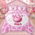 thumbnail image 1 of Homewish Western Cowgirl Hat Bedding Comforter Set,3D Disco Ball Twin Comforter Sets,Rustic Cow Pattern Bedding Set For Girls Teens,Ultra Soft Home Decor Reversible,2-Piece, 1 of 8