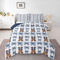 thumbnail image 1 of Homewish Western Cowgirls Boots Bedding Comforter Set,Cute Cartoon Bowtie Twin Comforter Sets,Blue Bow Knot Bedding Set For Princess Kids,Breathable Home Decor Reversible,2 Pieces, 1 of 8