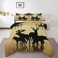 thumbnail image 1 of Homewish Western Deer Elk Queen Comforter Set, Woodland Wildlife Animal Bedding Sets, Teens Kids Adult Men Reversible Bedding Comforter Set, Super Cozy Room Decor, 3 Pieces, 1 of 8