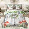 thumbnail image 1 of Homewish Western Farmhouse Cabin Bedding Comforter Set 7pcs, Jungle Mushroom Plant Queen Bedding Sets, Dreamy Blue Butterfly Reversible Queen Sheet Sets, Microfiber Bedroom Decor, 1 of 7