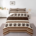 thumbnail image 1 of Homewish Western Horseshoe Bedding Comforter Set 2pcs for Teens,Geometric Stripes Lines Twin Comforter Sets Microfiber,Southwestern Theme Breathable Bedding Set,Super Cozy Room Decor,Reversible, 1 of 8