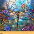 thumbnail image 1 of Homewish Western Mandala Dragonfly Fabric by the Yard 1 Yard, Boho Tribal Animal Room Decor Fabric by the Yard, Rustic Framhouse Sewing Fabric, Luxury Bedroom Decor, 1 of 6